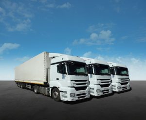 White commercial trucks lined up for a new fleet rollout across Australia